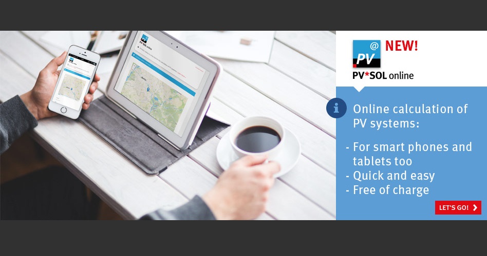 PV*SOL online - a free tool for solar power (PV) systems.